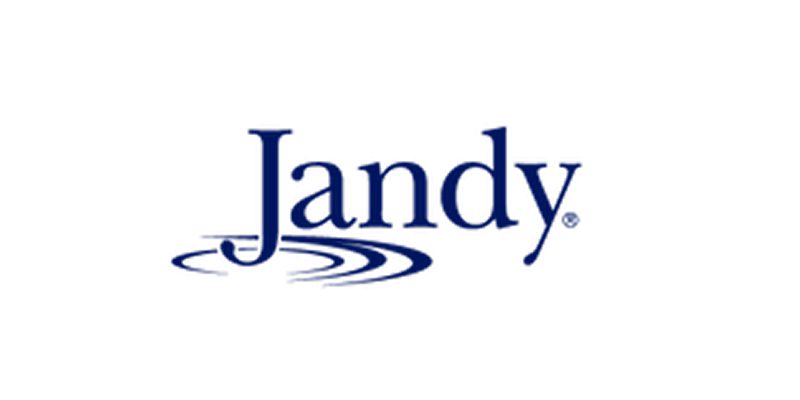 Jandy brand name on white background